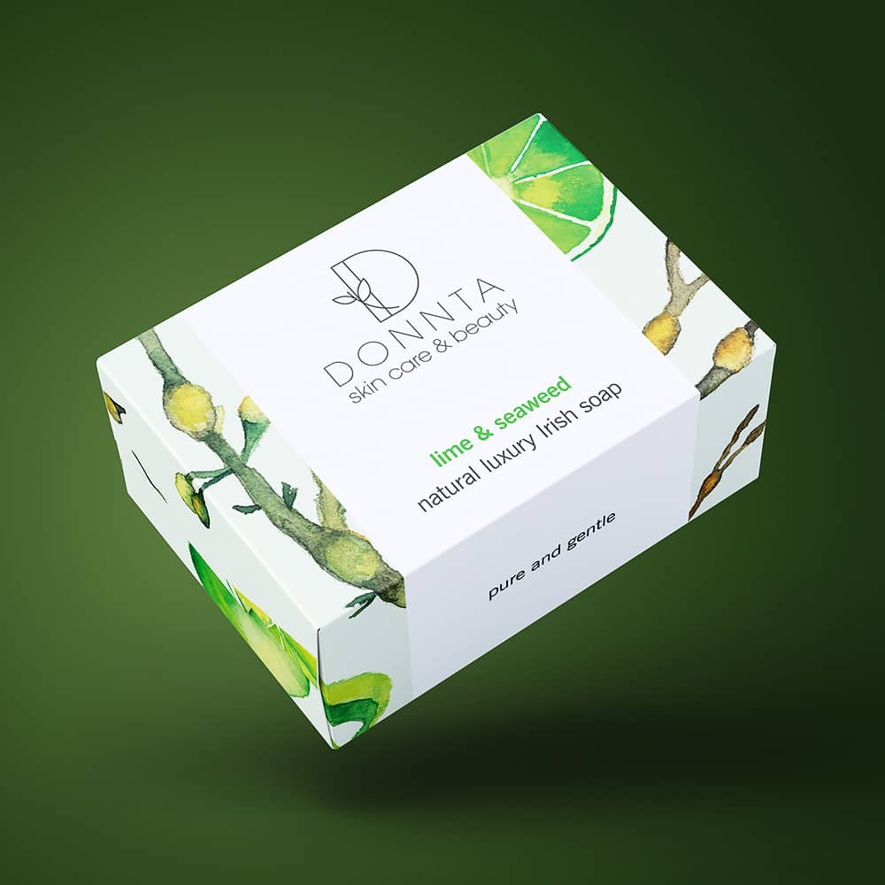 Donnta Seaweed Lime Soap Packaging Design