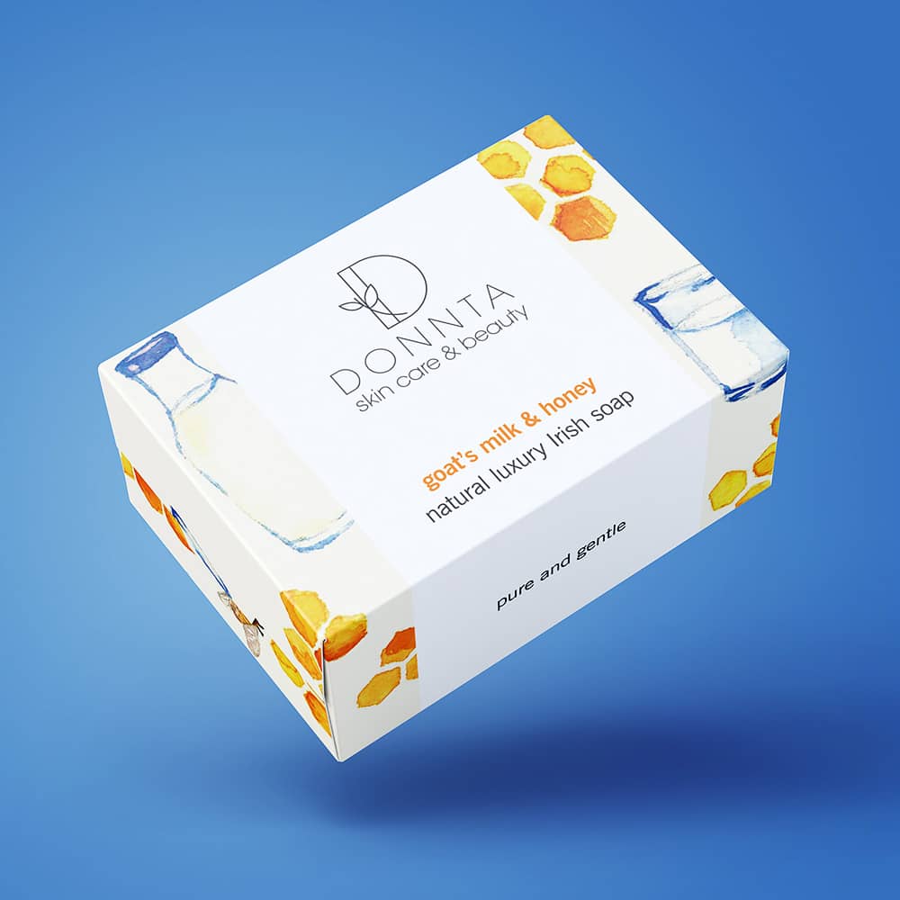 Donnta Milk Honey Soap Packaging Design