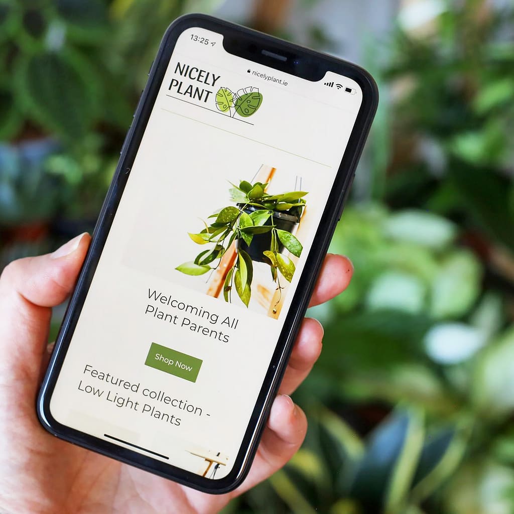 Nicely Plant Website mockup