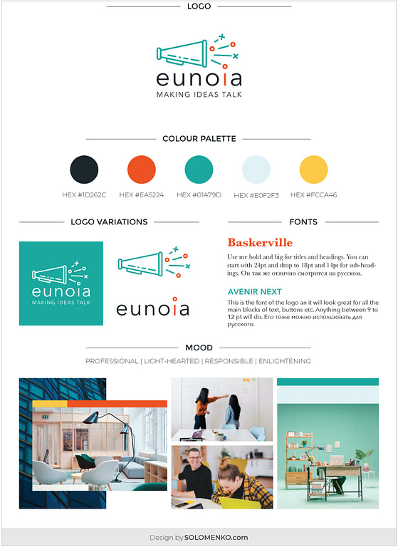 Eunoia pdf logo book as part of brand identity development