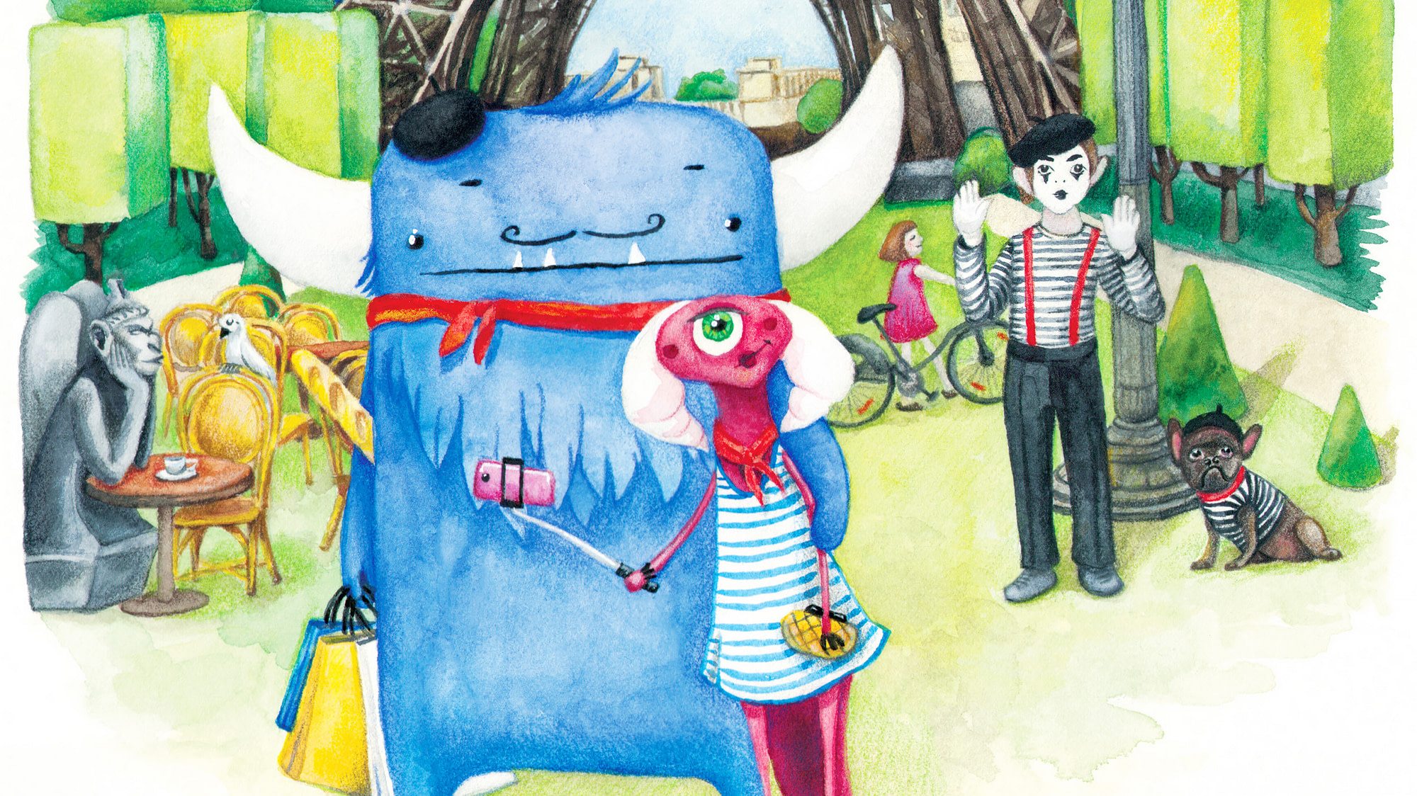 Monsters in Paris Illustration Detail